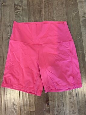 Women's Lululemon Align Size 8 High-Waist Pink Athletic Shorts. 6” inseam